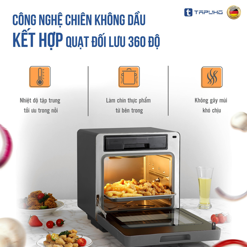 Nồi chiên hơi nước mang đến những trải nghiệm nấu ăn thuận tiện và ngon miệng nhất cho cả gia đình